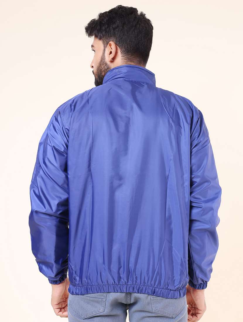 men solid long sleeve windcheater bomber jacket - 22218440 -  Standard Image - 2