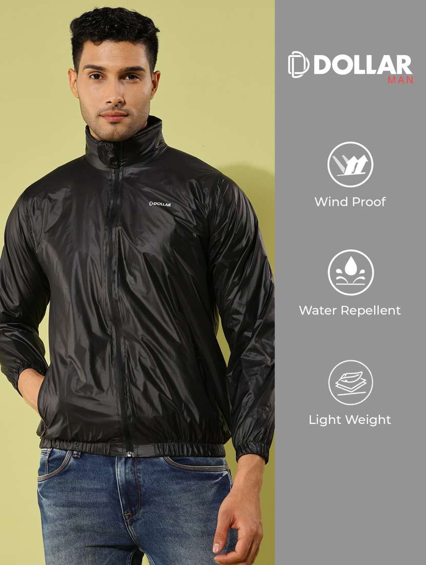 men solid long sleeve windheater bomber jacket - 22218446 -  Standard Image - 2