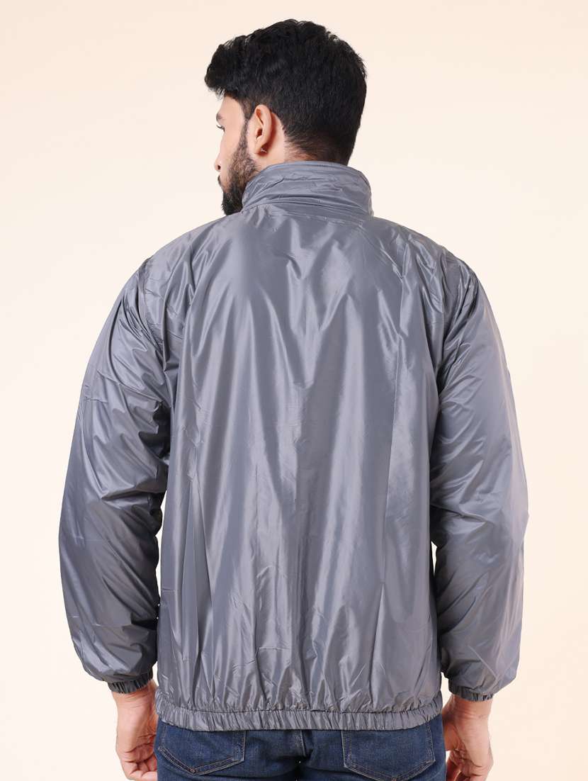 men solid long sleeve windheater bomber jacket - 22218450 -  Standard Image - 2