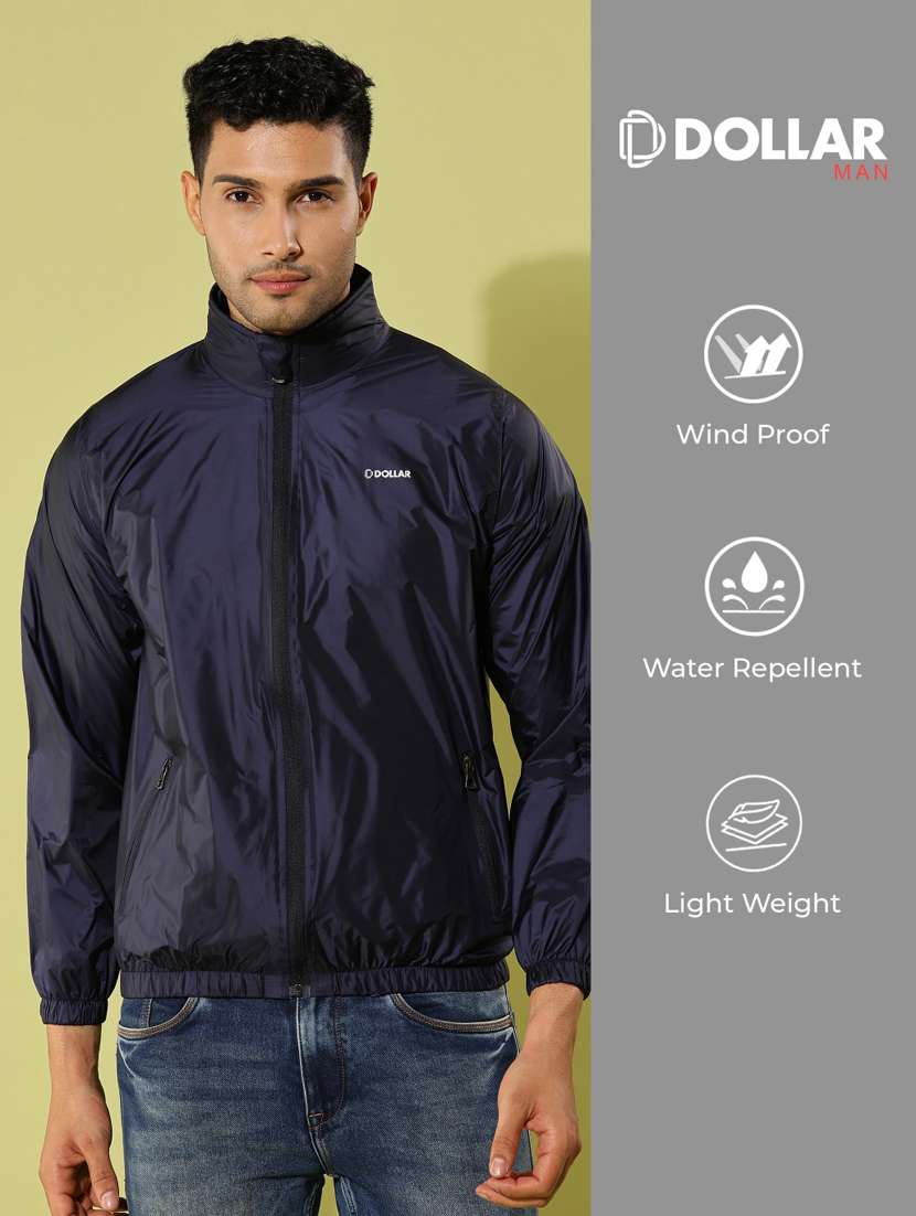 men solid long sleeve windheater bomber jacket - 22218451 -  Standard Image - 2