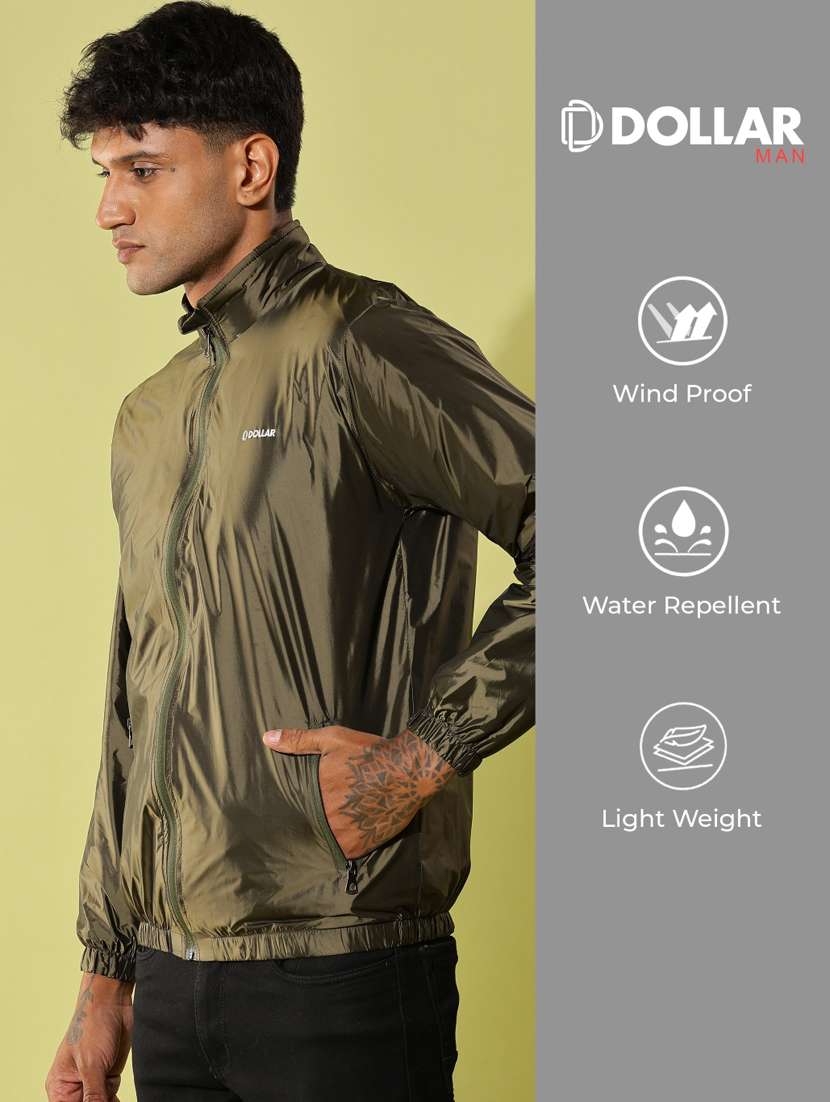 men solid long sleeve windheater bomber jacket - 22218452 -  Standard Image - 2