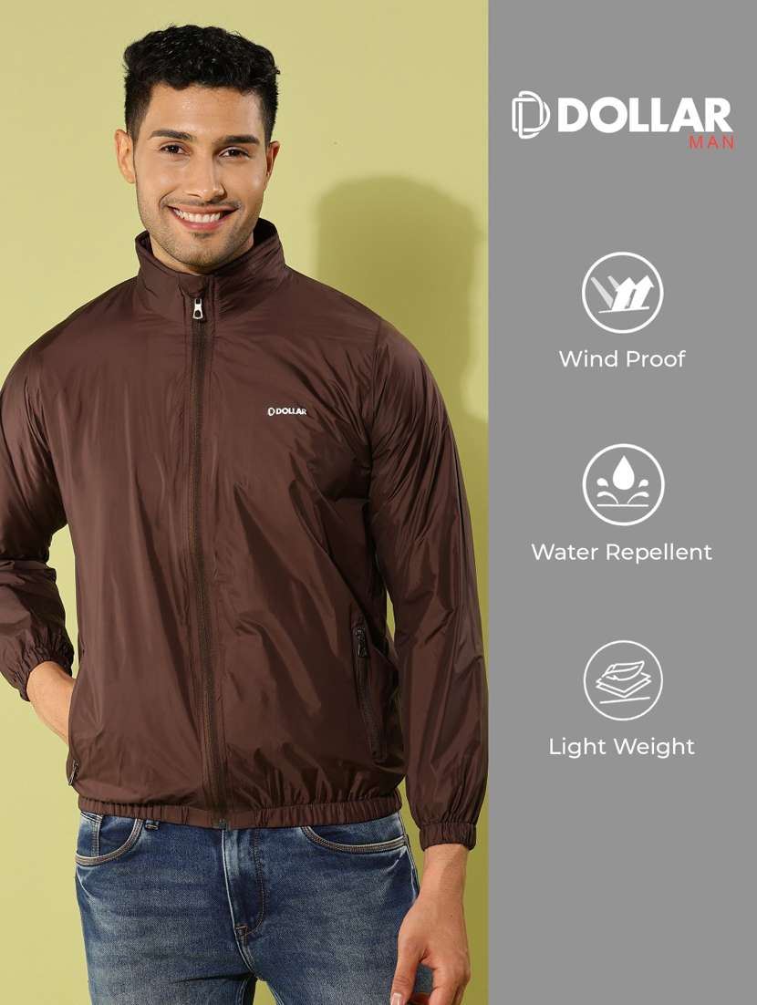 men solid long sleeve windheater bomber jacket - 22218453 -  Standard Image - 2