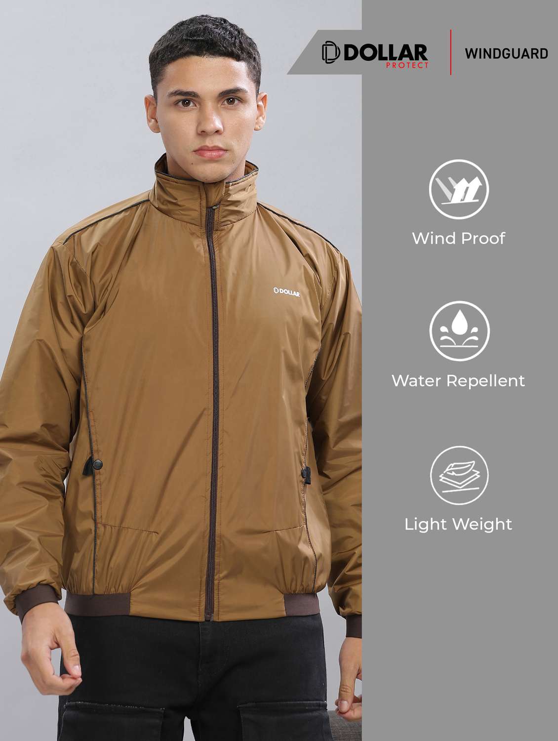 men solid long sleeve bomber jacket - 22218462 -  Standard Image - 2