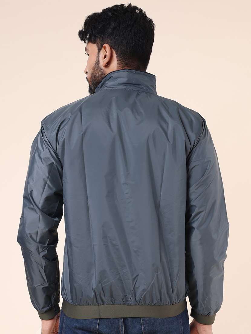 men solid long sleeve bomber jacket - 22218463 -  Standard Image - 2