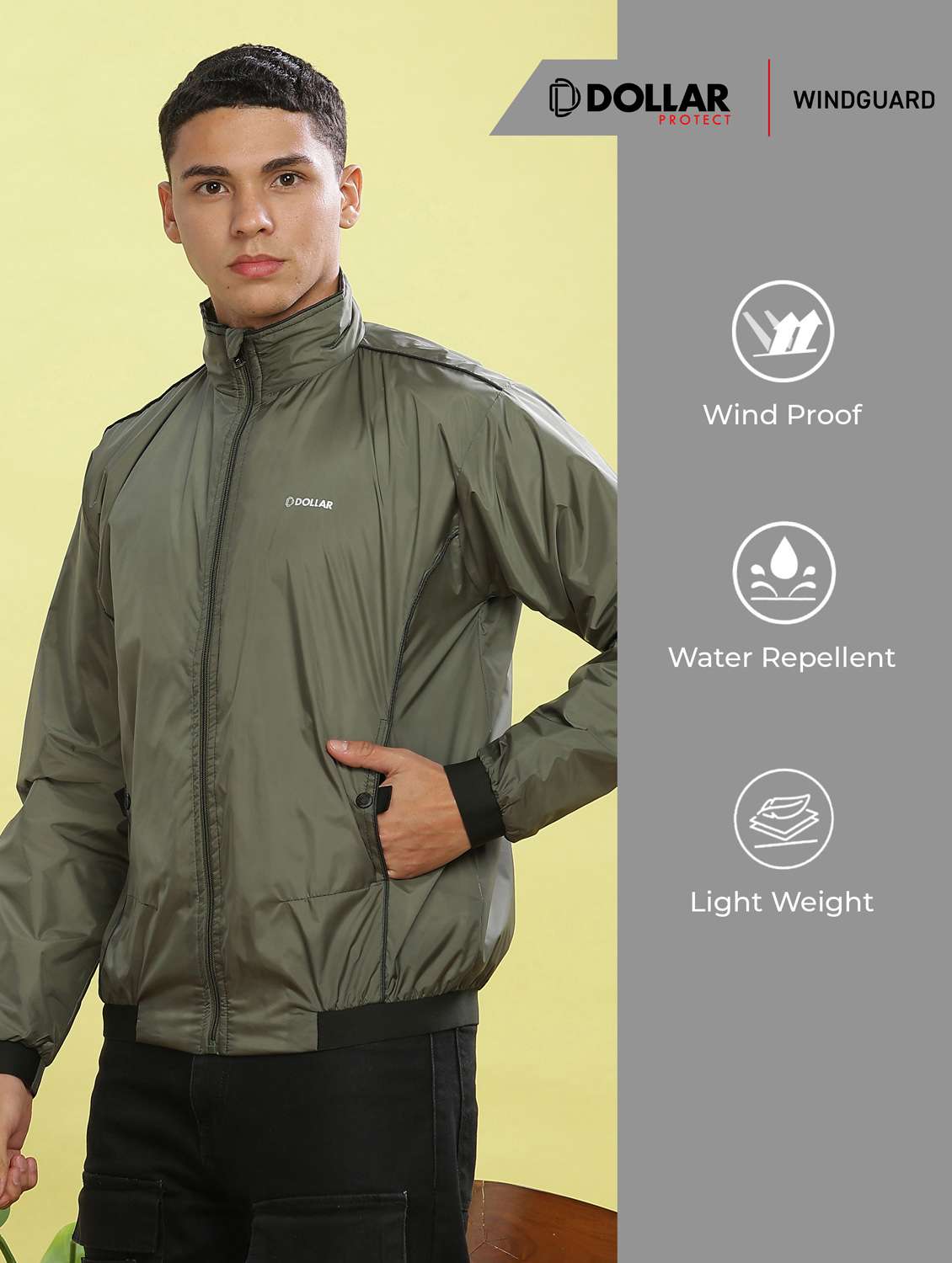 men solid long sleeve bomber jacket - 22218465 -  Standard Image - 2