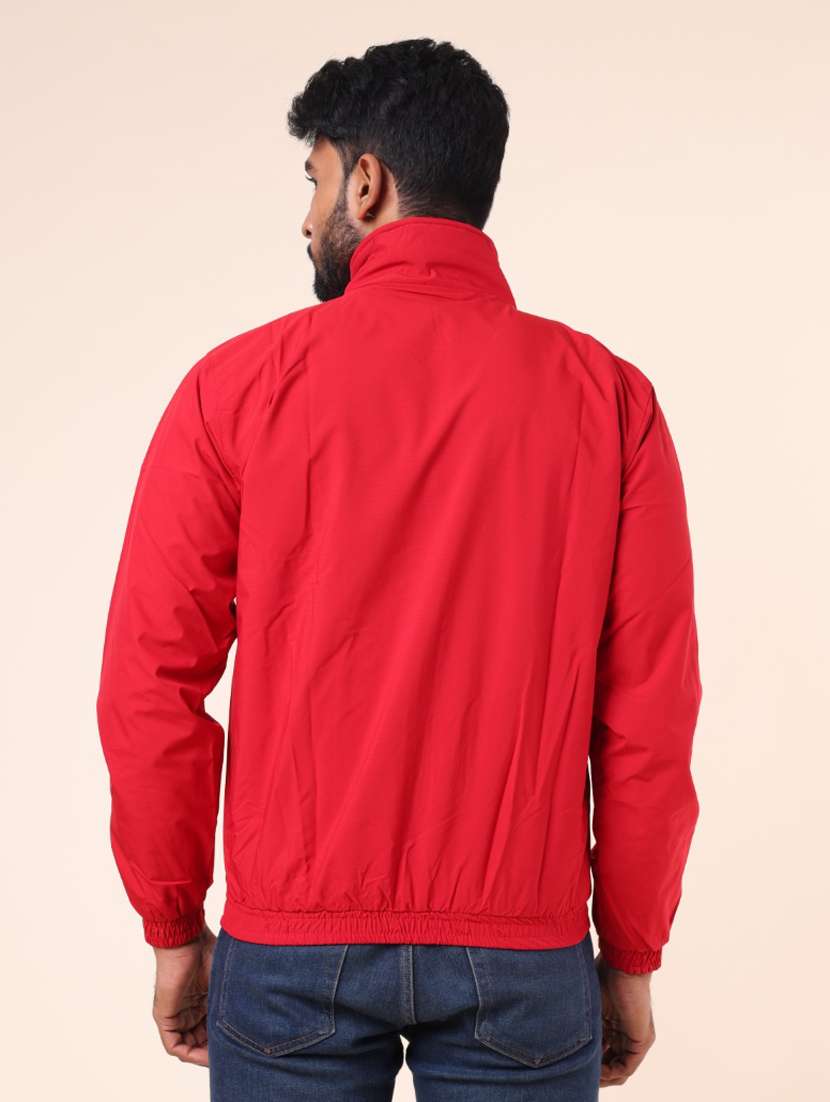 men solid long sleeve windcheater bomber jacket - 22218468 -  Standard Image - 2