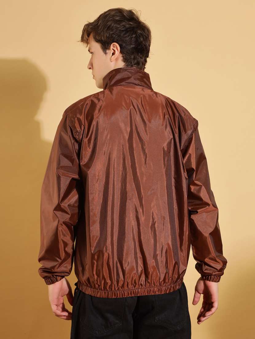 men solid long sleeve windcheater jacket - 22218485 -  Standard Image - 2