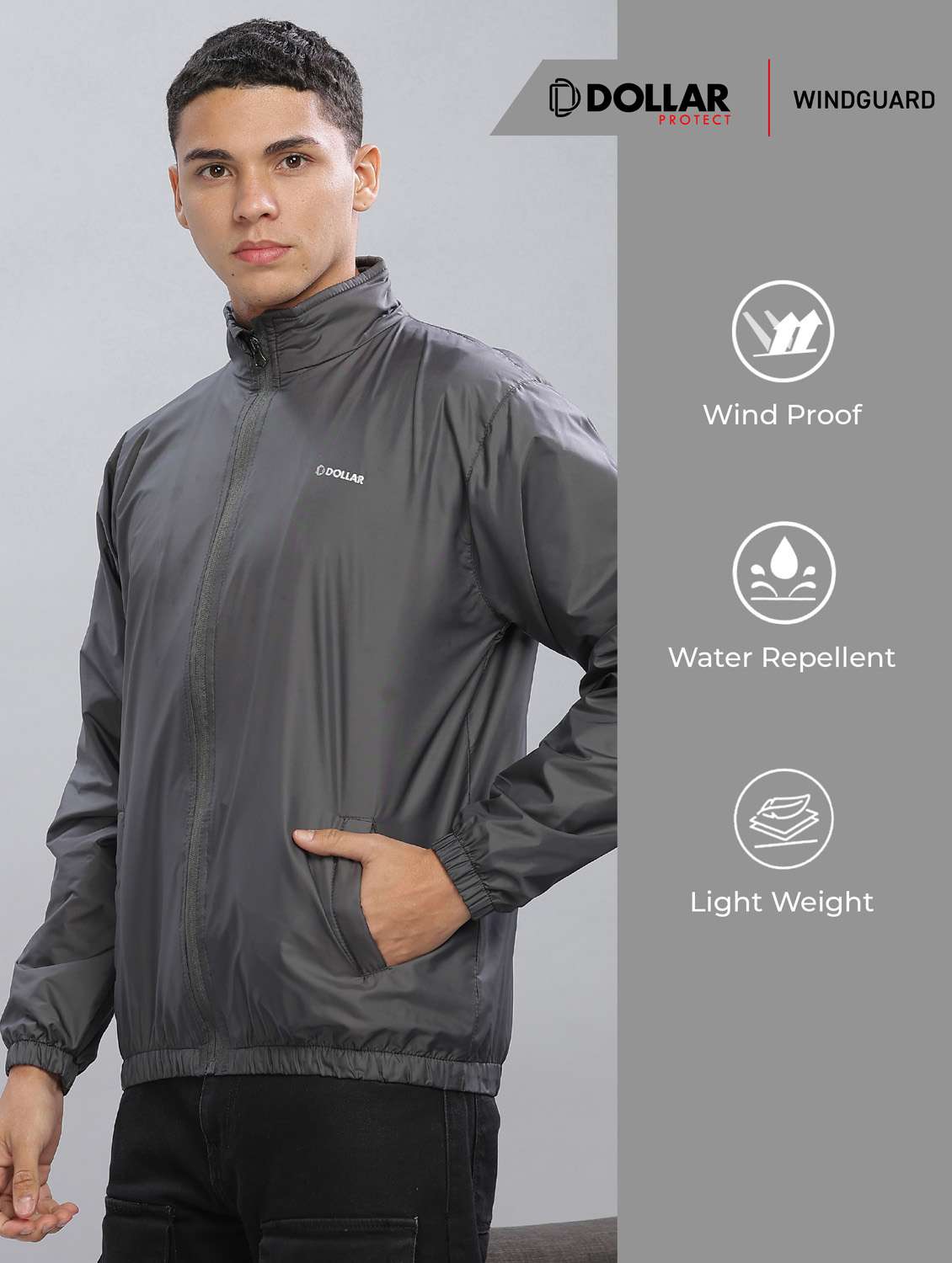 men solid long sleeve bomber jacket - 22218486 -  Standard Image - 2