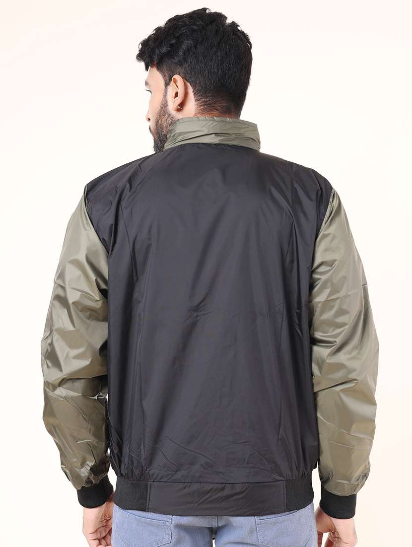 men color block long sleeve bomber jacket - 22218490 -  Standard Image - 2