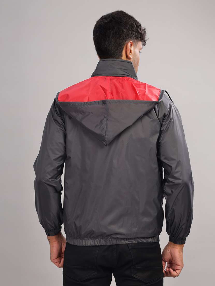 men solid long sleeve windcheater jacket - 22218494 -  Standard Image - 2