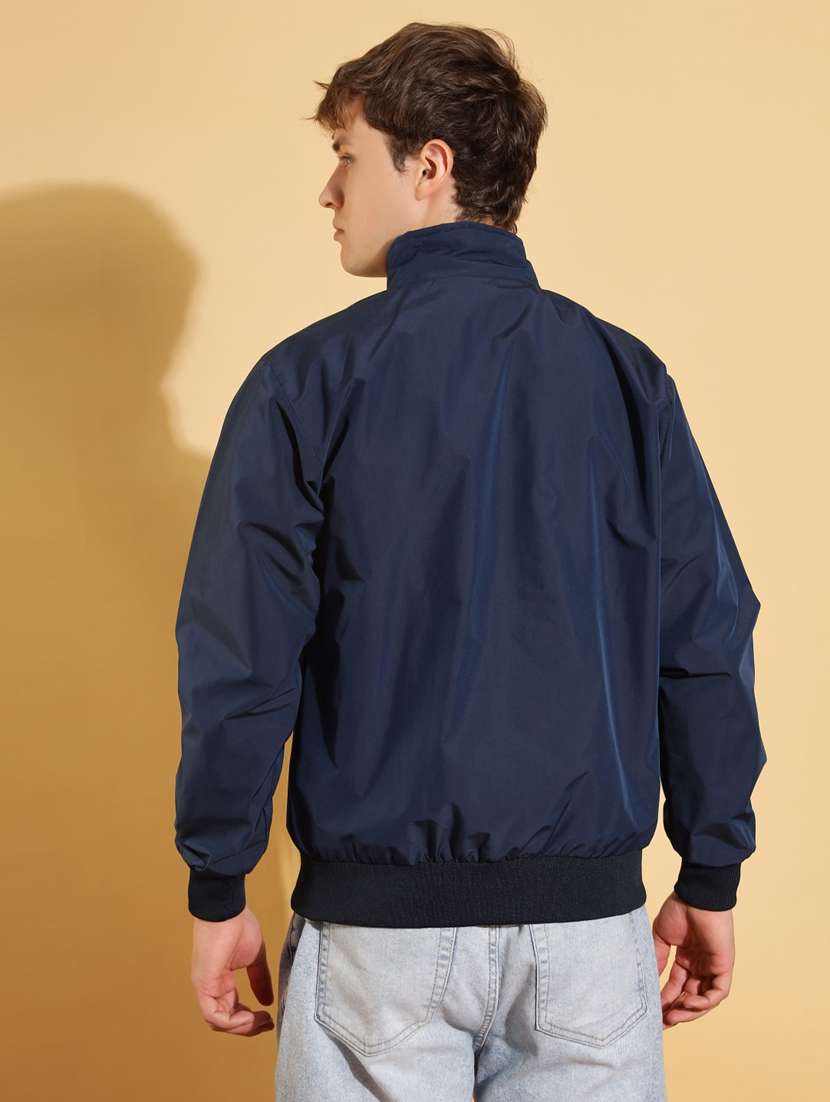 men solid long sleeve bomber jacket - 22218499 -  Standard Image - 2