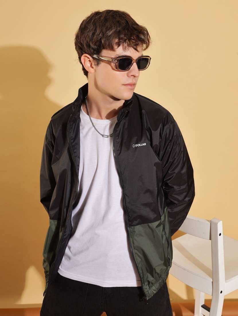 men color block long sleeve windcheater jacket - 22218502 -  Standard Image - 2