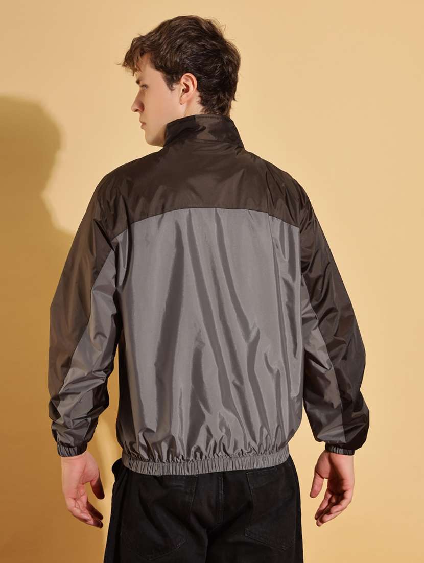 men color block long sleeve windcheater jacket - 22218503 -  Standard Image - 2