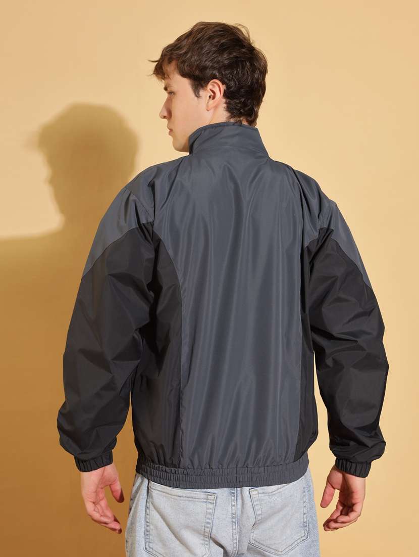 men color block long sleeve bomber jacket - 22218521 -  Standard Image - 2