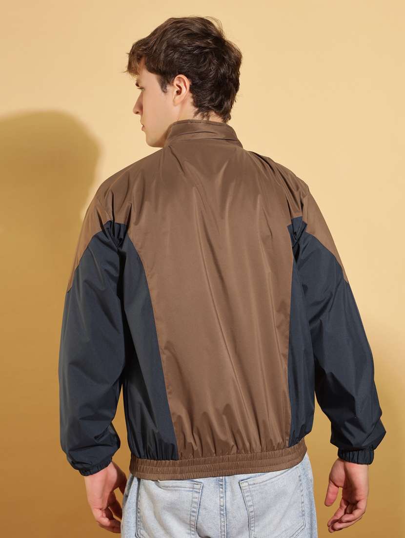 men color block long sleeve bomber jacket - 22218522 -  Standard Image - 2