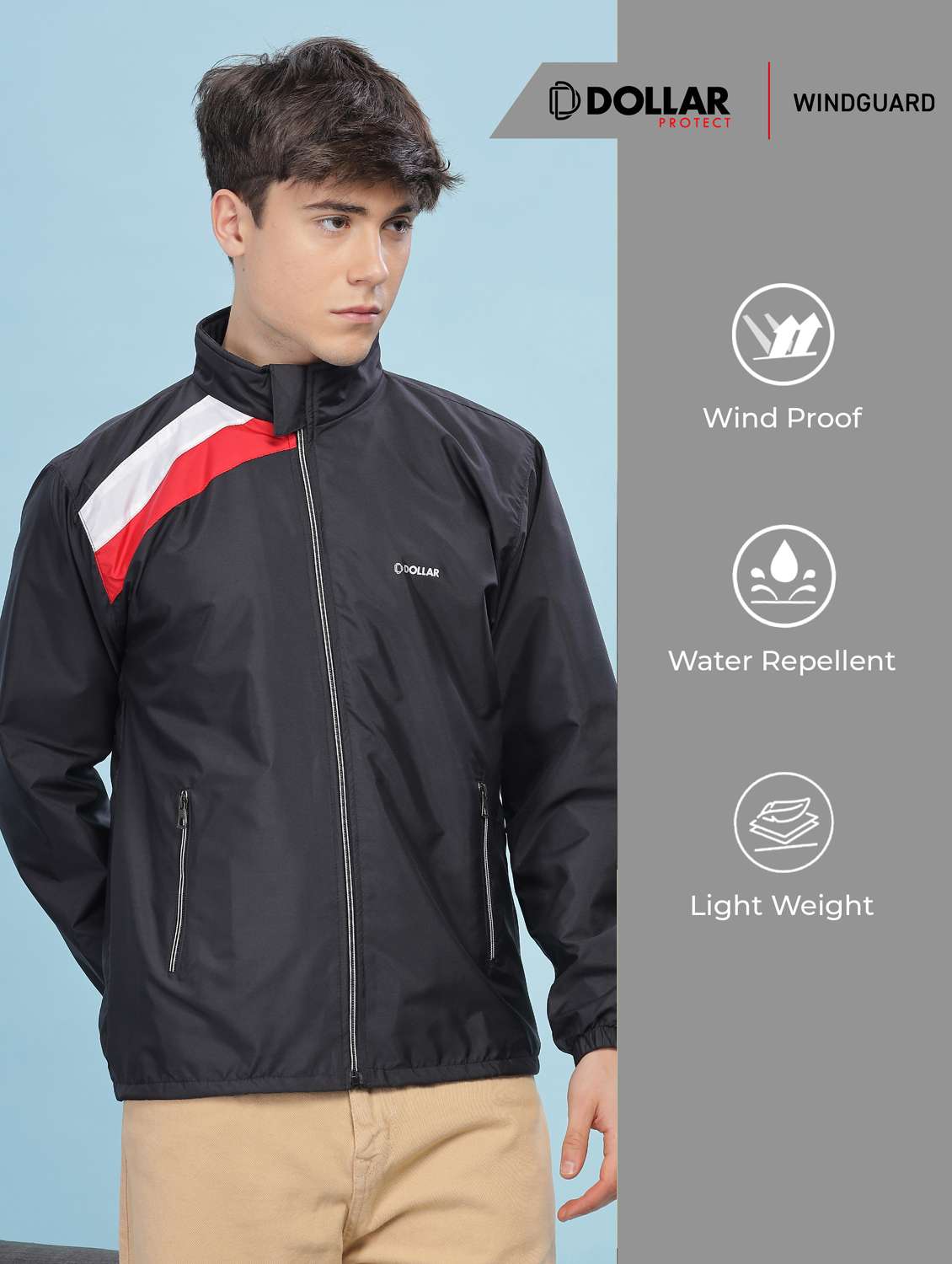 men color block long sleeve bomber jacket - 22218528 -  Standard Image - 2