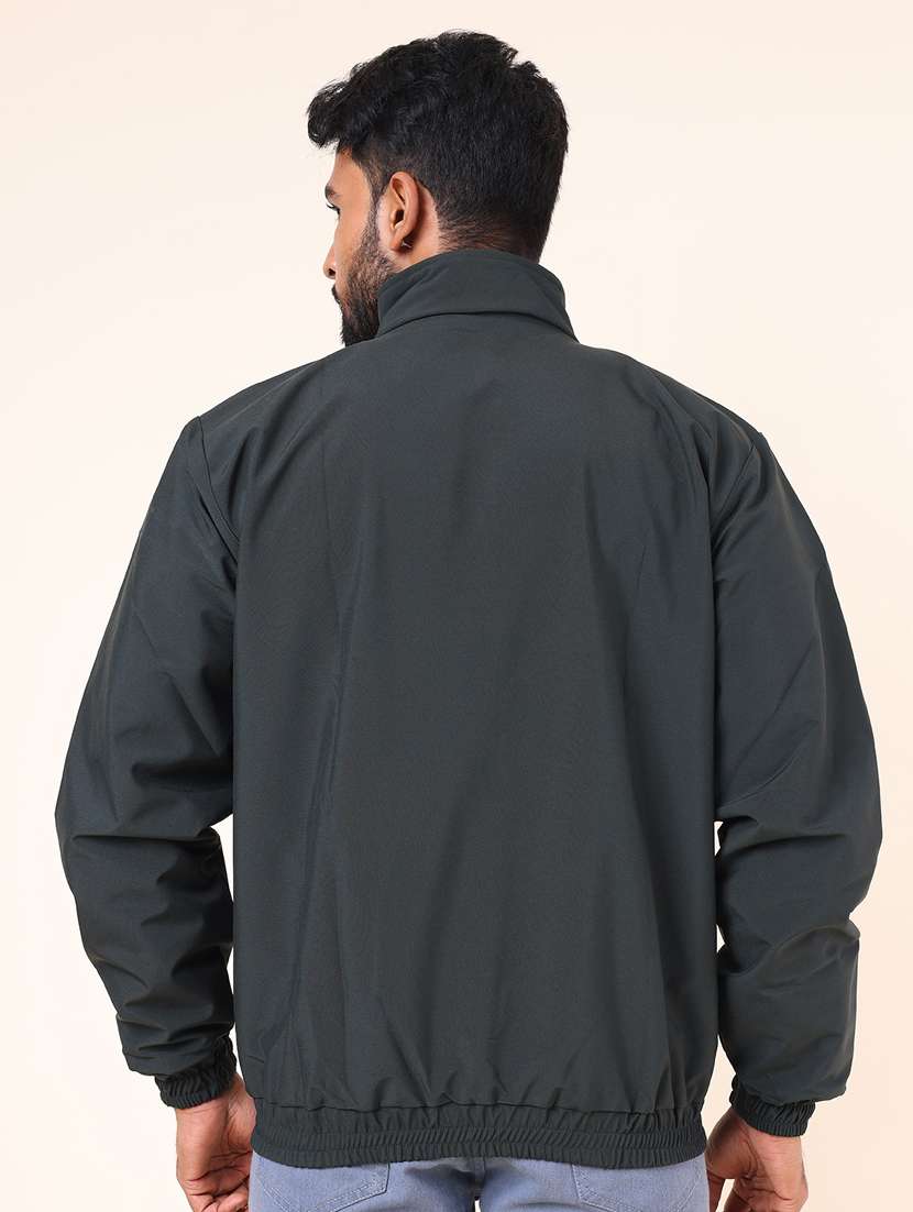 men solid long sleeve bomber jacket - 22218536 -  Standard Image - 2