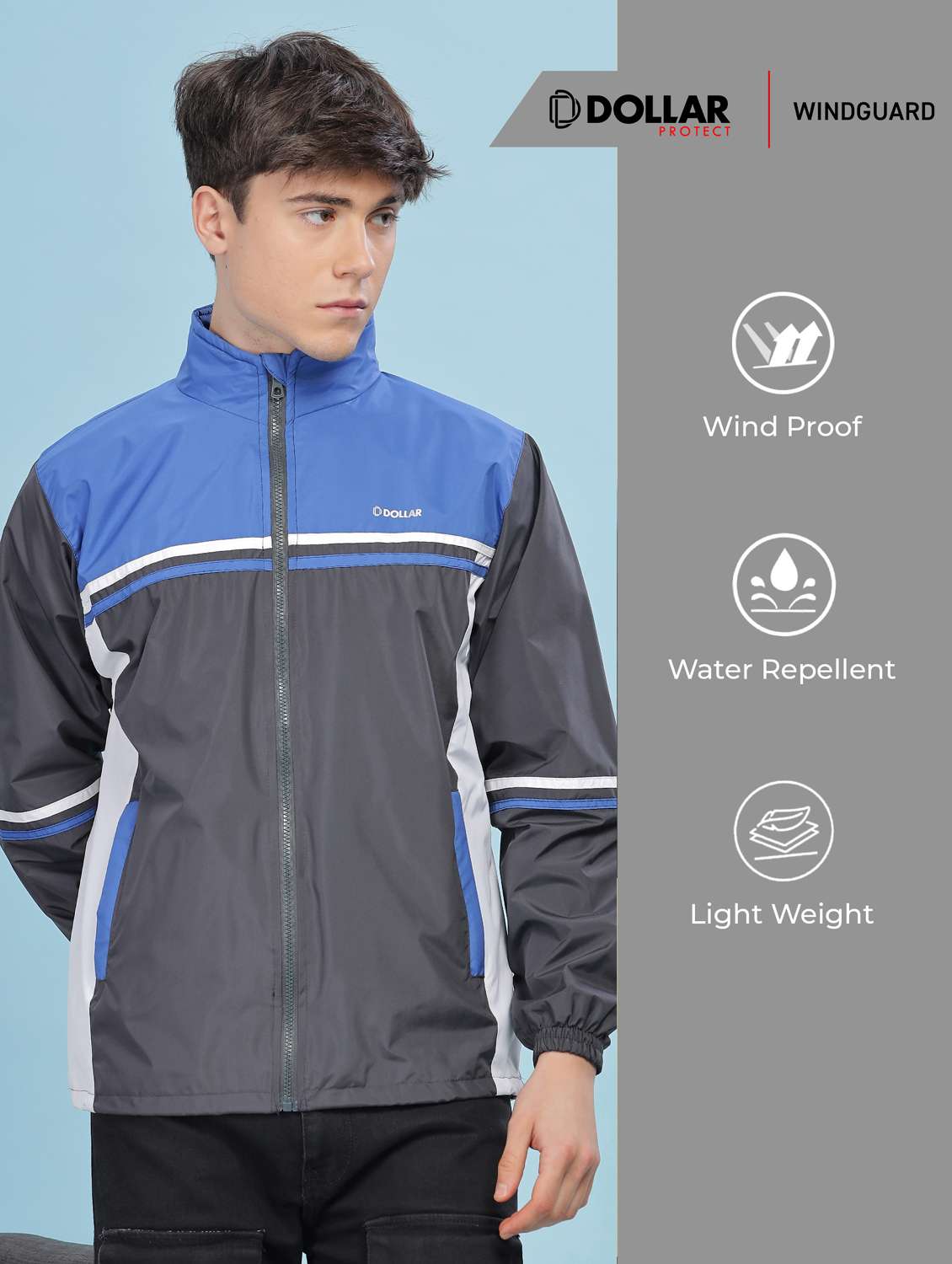 men color block long sleeve bomber jacket - 22218539 -  Standard Image - 2