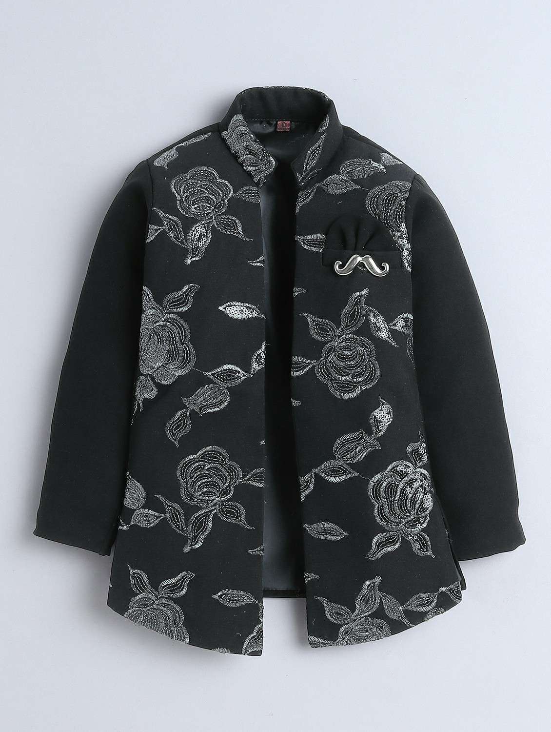 boys embroidered long sleeve sherwani set - 22218582 -  Standard Image - 2