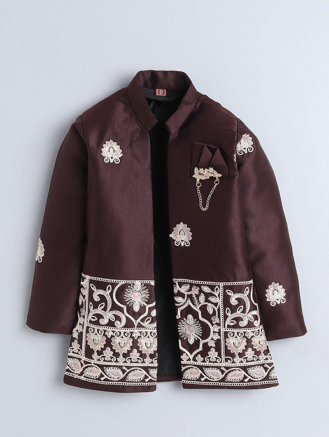 Boys Embroidered Long Sleeve Sherwani Set - 22218587 -  Standard Image - 2