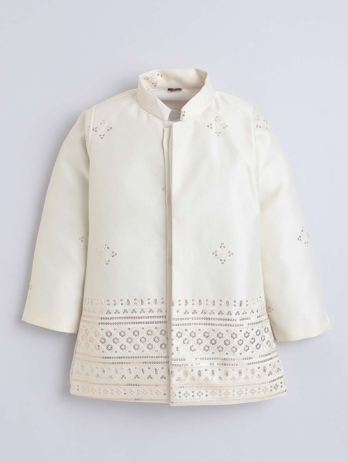 boys embroidered long sleeve sherwani set - 22218588 -  Standard Image - 2