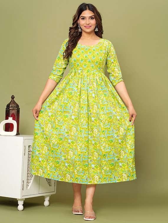 women floral printed three quarter sleeve maternity wear dress