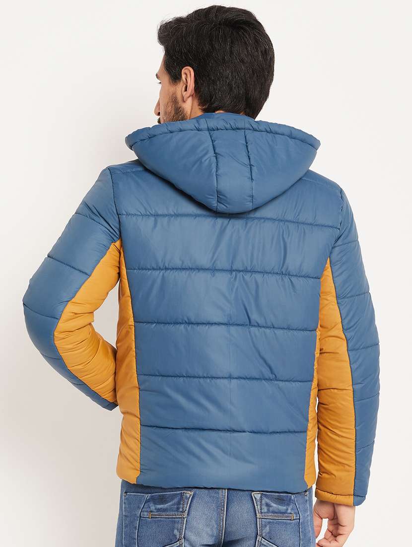 men color block long sleeve puffer jacket - 22219169 -  Standard Image - 2