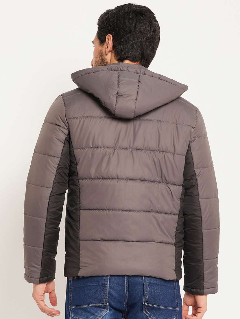 men color block long sleeve puffer jacket - 22219171 -  Standard Image - 2