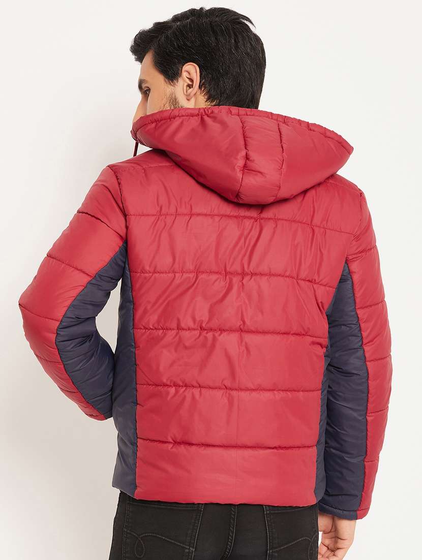 men color block long sleeve puffer jacket - 22219172 -  Standard Image - 2