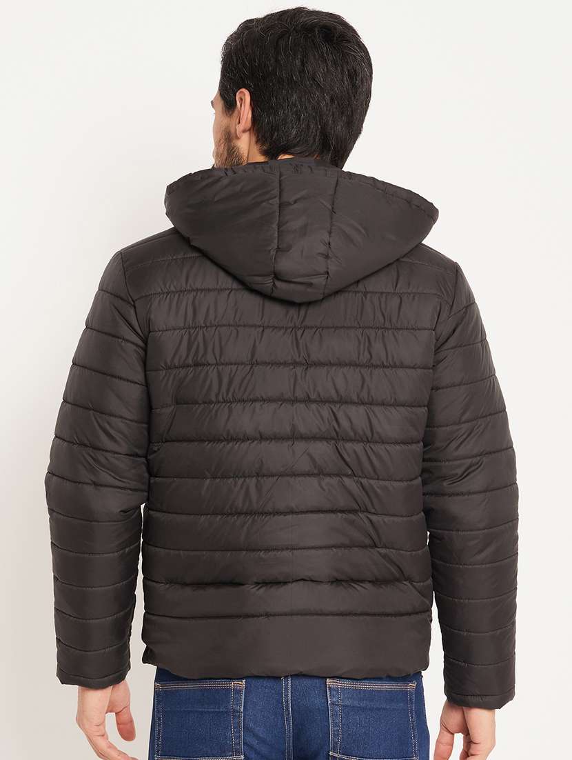 men solid long sleeve puffer jacket - 22219180 -  Standard Image - 2