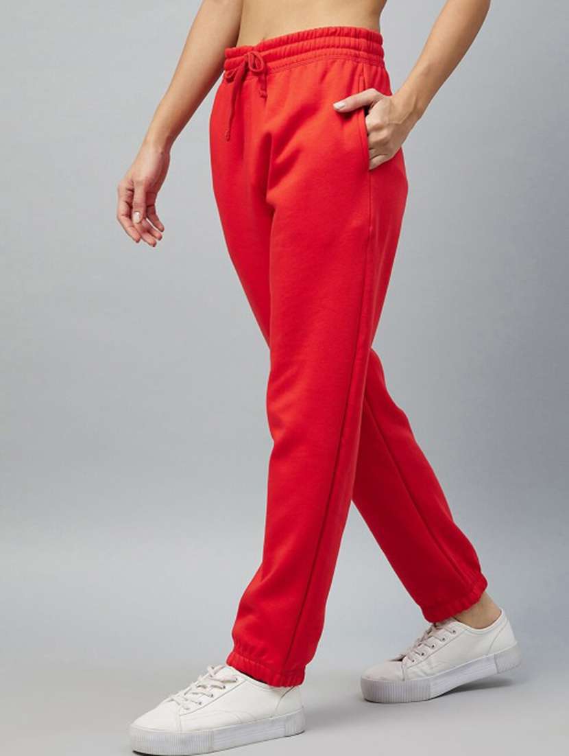 women solid mid rise relaxed fit jogger - 22219202 -  Standard Image - 2