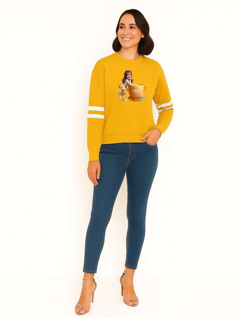 women printed long sleeve sweatshirt - 22219279 -  Standard Image - 2