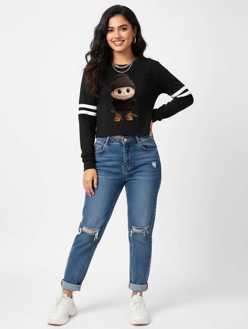 women printed long sleeve sweatshirt - 22219309 -  Standard Image - 2