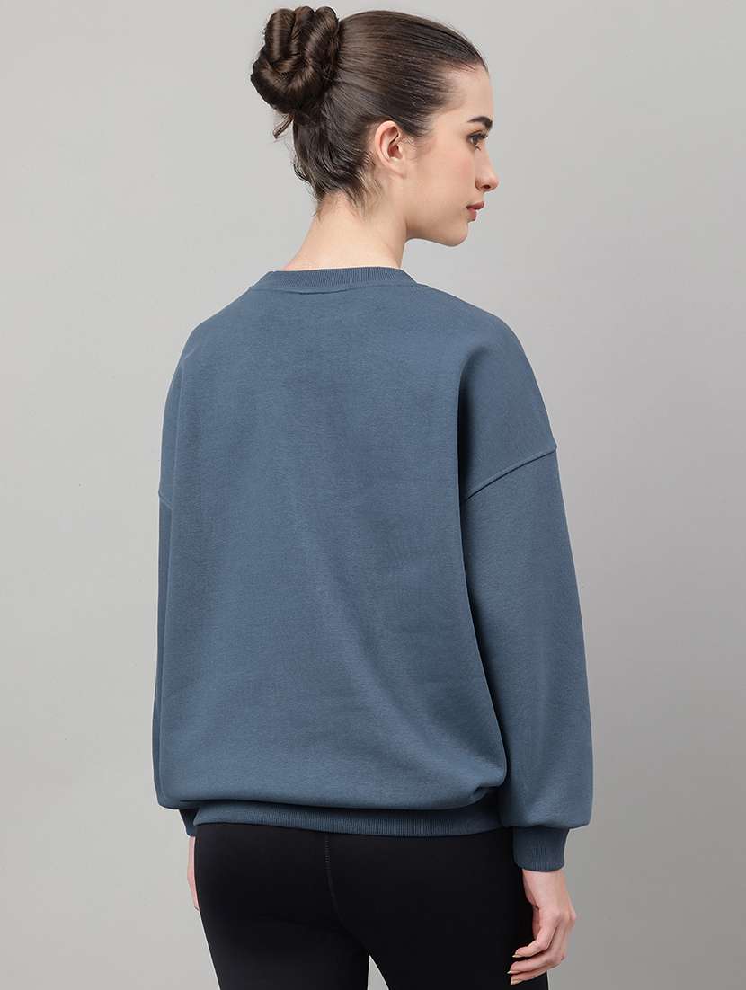 women printed long sleeve oversized sweatshirt - 22219437 -  Standard Image - 2