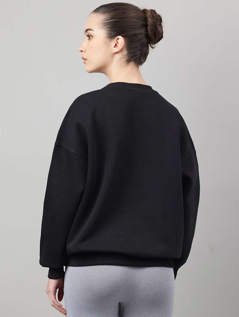 women printed long sleeve oversized sweatshirt - 22219445 -  Standard Image - 2