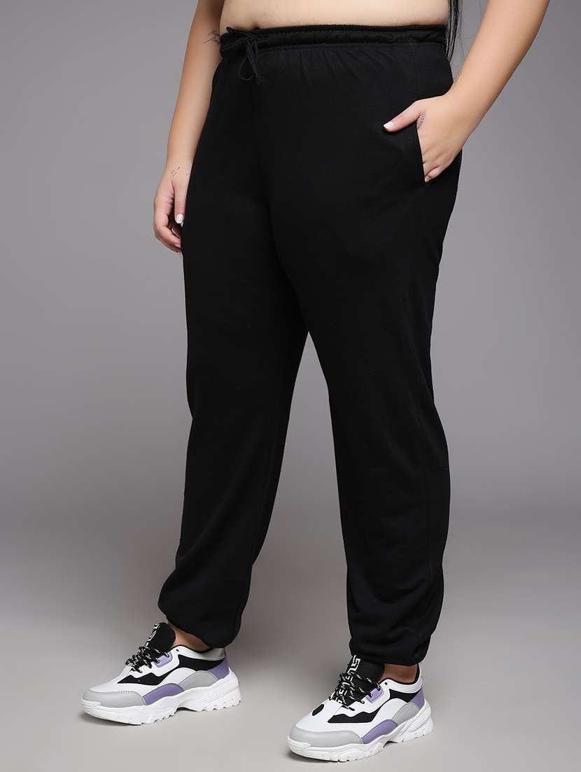 women plus size solid mid rise jogger - 22219453 -  Standard Image - 2