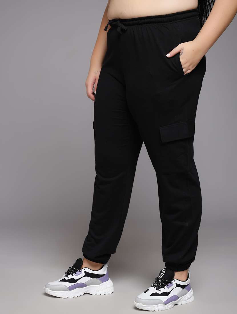 women plus size solid mid rise jogger - 22219459 -  Standard Image - 2