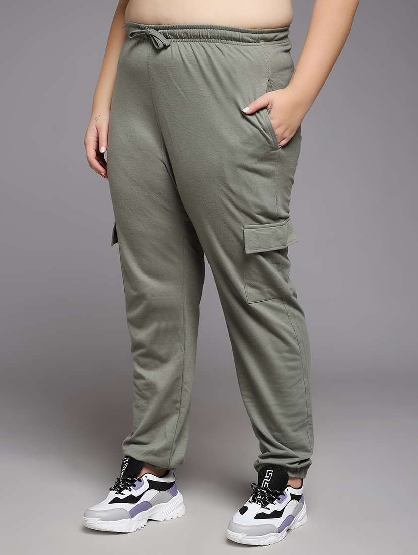 women plus size solid mid rise jogger - 22219460 -  Standard Image - 2