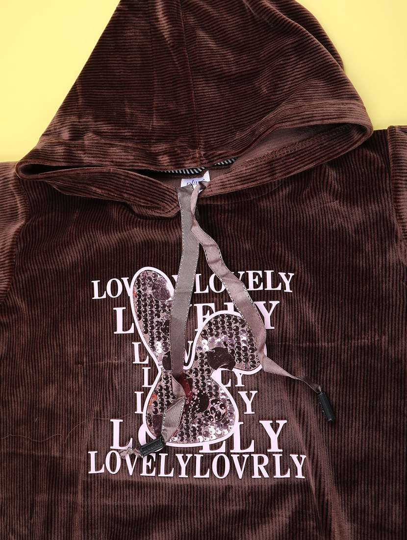 girls long sleeve hooded sweatshirt - 22219572 -  Standard Image - 2