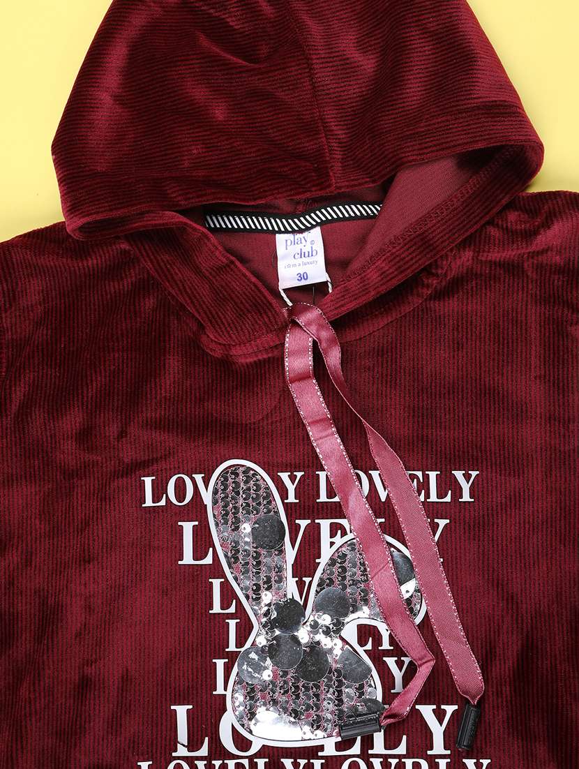 girls long sleeve hooded sweatshirt - 22219573 -  Standard Image - 2