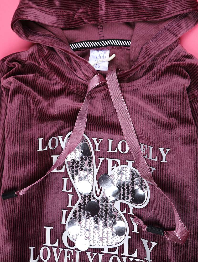 girls long sleeve hooded sweatshirt - 22219581 -  Standard Image - 2