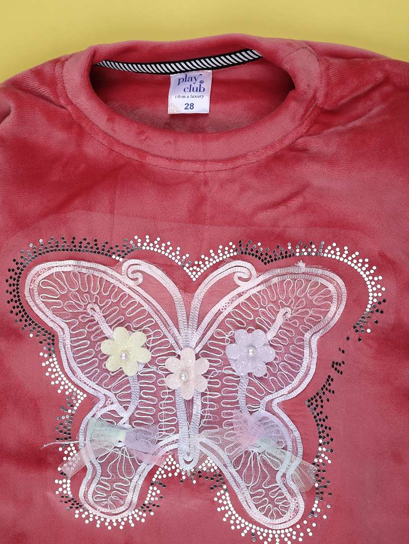 girls round neck long sleeve sweatshirt - 22219648 -  Standard Image - 2