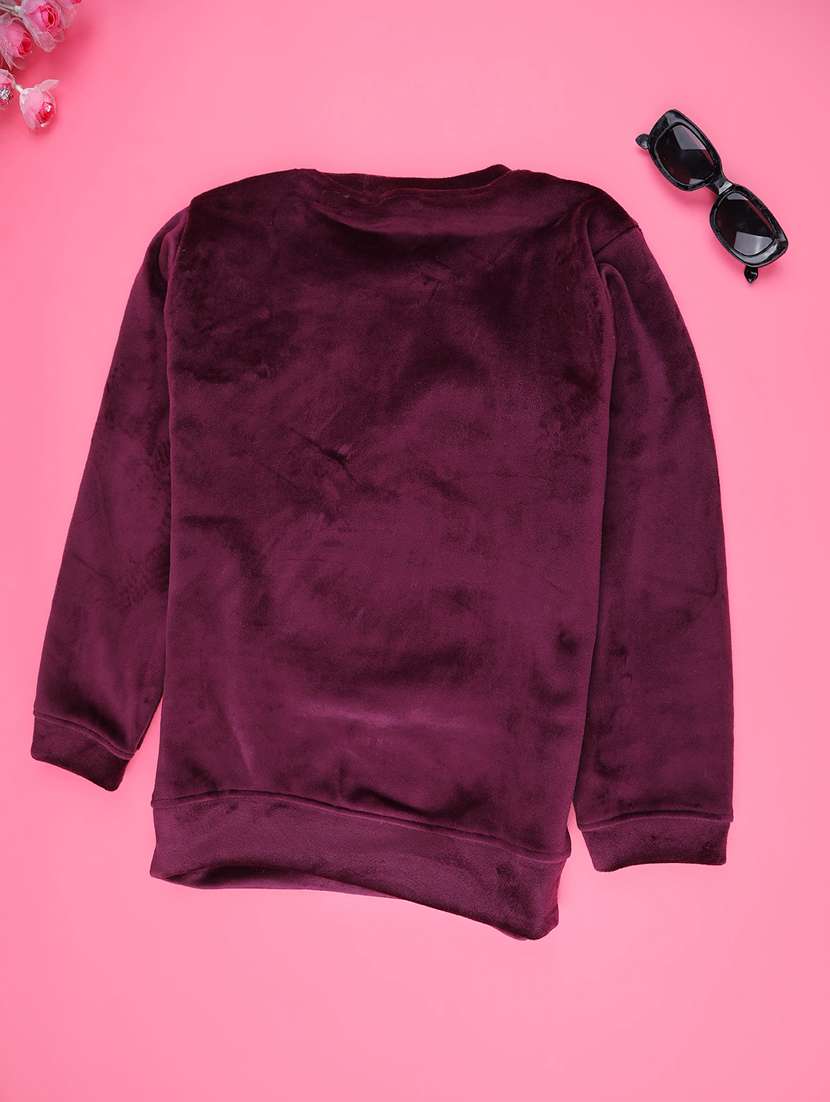 girls round neck long sleeve sweatshirt - 22219650 -  Standard Image - 2