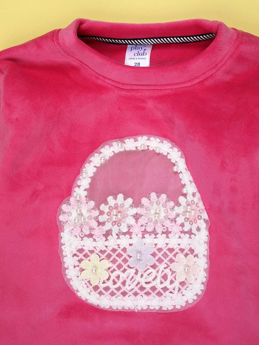 girls round neck long sleeve sweatshirt - 22219658 -  Standard Image - 2