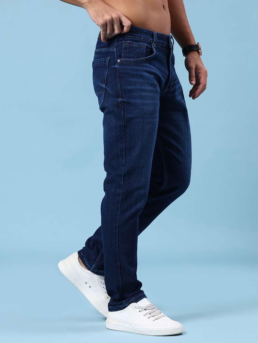 Men Washed Mid Rise Full Length Slim Fit Jeans - 22219716 -  Standard Image - 2