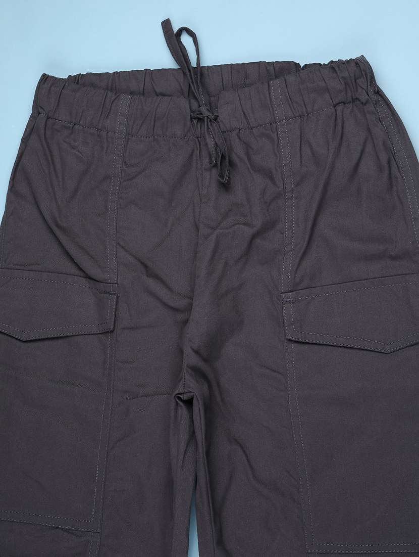 grey cotton cargos trouser - 22219781 -  Standard Image - 2