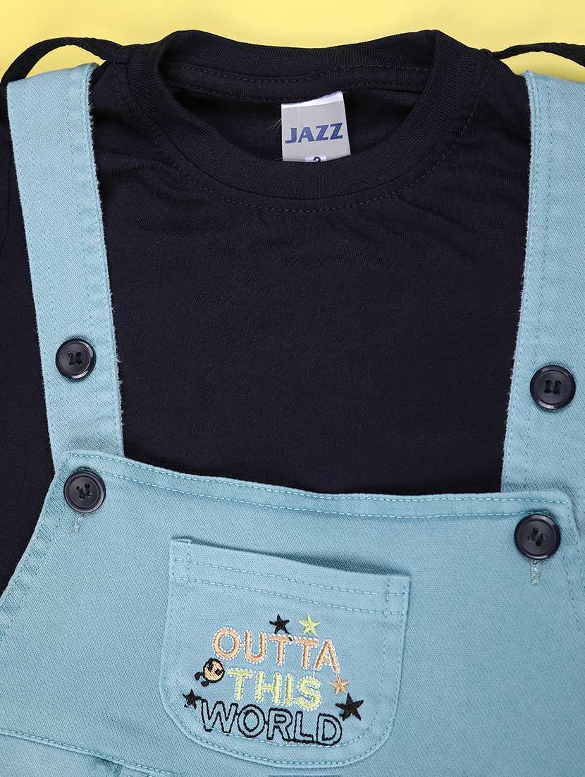boys printed t-shirt and dungree set - 22219849 -  Standard Image - 2