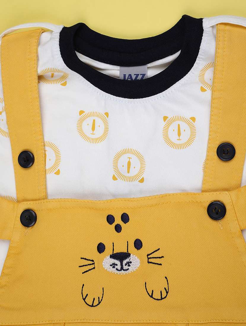 kids printed short sleeve t-shirt & dungaree set - 22219850 -  Standard Image - 2