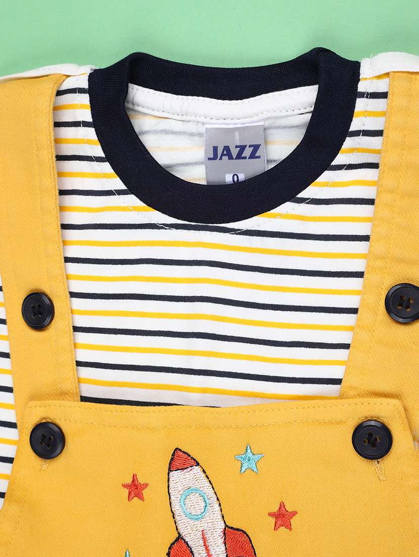 kids printed short sleeve t-shirt & dungaree set - 22219858 -  Standard Image - 2