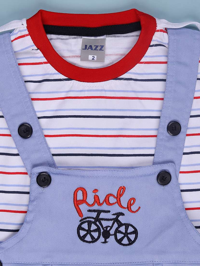 kids printed short sleeve t-shirt & dungaree set - 22219863 -  Standard Image - 2